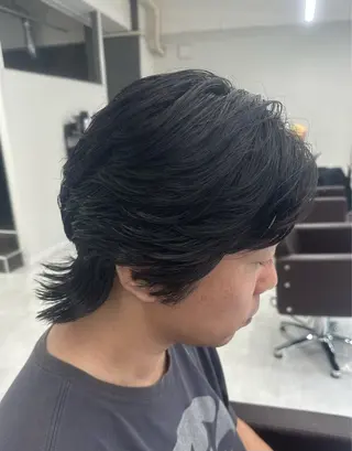 メンズ ニュアンス/フェザー /ウルフ/伶馬のヘアスタイル