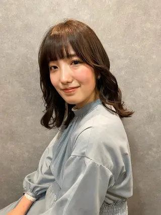 ミディアム カラー ツヤ美髪💐 髪質改善/高山愛来のヘアスタイル