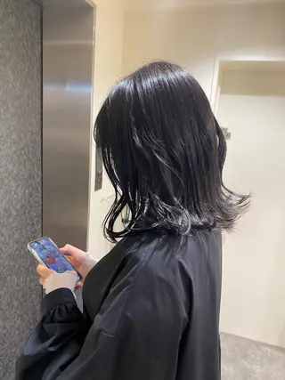 ミディアム カラー ヘアアレンジ ボブ /ニュアンス/ satomi🧸💖のヘアスタイル