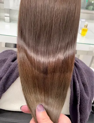 ロング ダブルカラー 韓国ヘアKYONのヘアスタイル