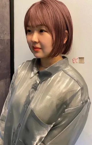 ショート カラー パーマ ヘアアレンジ メンズ キッズ ネイル マツエク・マツパ アイブロウ 広島/ボブ/レイヤー 🌿‬wakabaのヘアスタイル