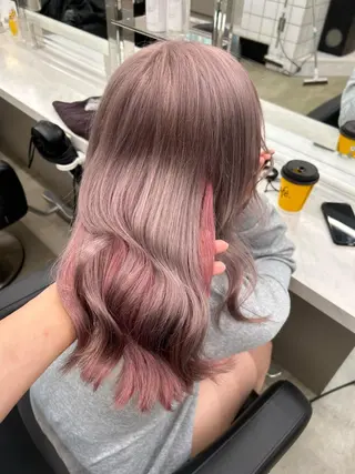 セミロング カラー 韓国/トレンド レイヤー【101】のヘアスタイル