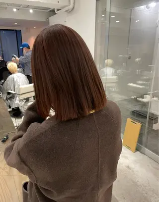 ミディアム カラー スパイラルパーマ 🌐hina⭐️のヘアスタイル