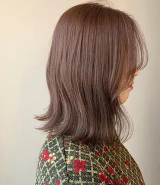 ミディアム カラー hub hair レイヤー/透明感のヘアスタイル