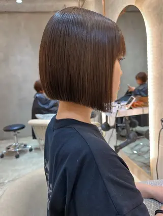 ミディアム カラー ボブ/ショート/ 縮毛矯正⚜️工藤昴のヘアスタイル