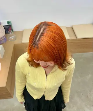 セミロング カラー 神田 凜音のヘアスタイル