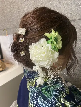 ヘアアレンジ 大人女性カット/ヘア セット✨️片本🌸のヘアスタイル