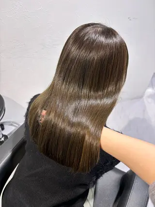 セミロング カラー 表参道♡暗髪^ྀི 艶カラー♡アユミのヘアスタイル