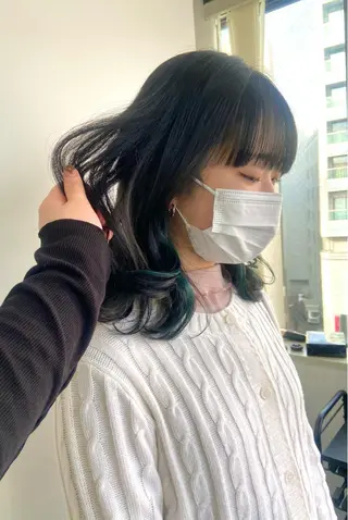 セミロング カラー 🪽似合わせカラー RENA.🪽🩶のヘアスタイル