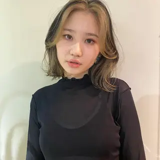 ミディアム カラー パーマ ヘアアレンジ GIVET (ジヴェ)所属・撮影モデル募集 🦋soemikaのヘアスタイル