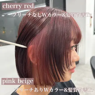 ミディアム Wカラー/暖色/べ ージュりく©︎🐝のヘアスタイル