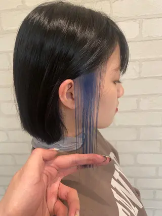 カラー 縮毛髪質改善特化 阿部はるかのヘアスタイル