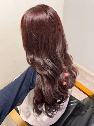 セミロング カラー パーマ ヘアアレンジ 愛されカラー🩷 はるなのヘアスタイル