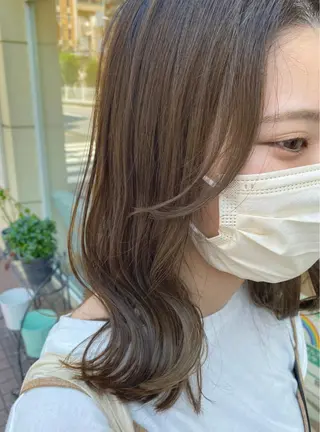 セミロング カラー パーマ ヘアアレンジ 🇰🇷韓国レイヤー 錦糸町【北山謙三】のヘアスタイル