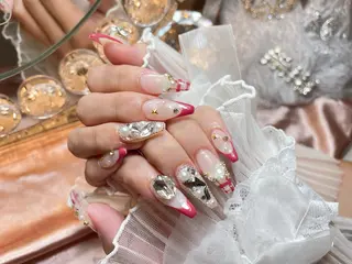 ネイル 23時まで❤︎韓国、 ワンホンネイルのネイルデザイン