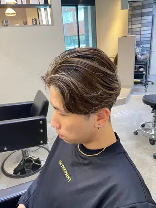 カラー メンズ 【博多ハイライトカラ ー】中島啓太のヘアスタイル