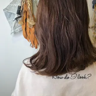 セミロング カラー 松佐 ゆかりのヘアスタイル