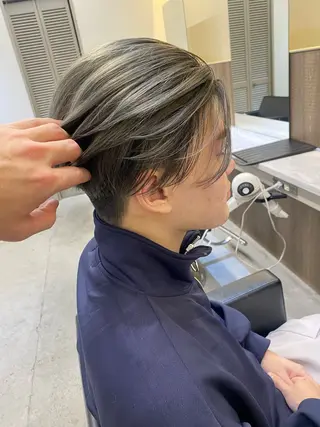 カラー メンズ 【博多ハイライトカラ ー】中島啓太のヘアスタイル