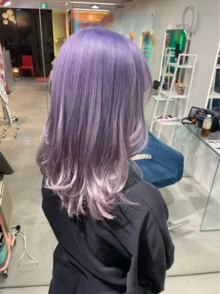 ミディアム パーマ 安井まゆ _Box mico.のヘアスタイル