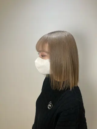 ミディアム ブリーチカラー特化 美容師/𝕐𝕌𝕀のヘアスタイル