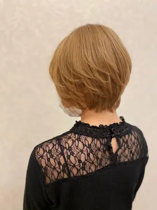 ショート カラー スパイキーショート パーマ　具志堅　太志のヘアスタイル