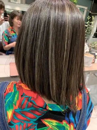 ミディアム カラー 髪質改善will hairdesignのヘアスタイル