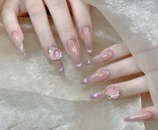 ネイル By moonネイル 🌷ワンホン/韓国風のネイルデザイン