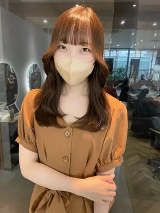 セミロング カラー 韓国ヘア🇰🇷/ 顔周り/松田光里のヘアスタイル