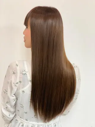 ロング カラー 髪質改善/縮毛矯正 /ブリーチ矯正/岡部のヘアスタイル