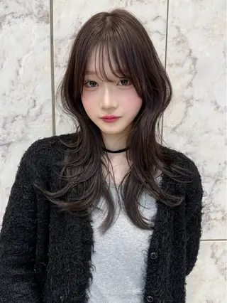 ロング カラー Sea Shinjuku所属・ハッシュカット/ 韓国レイヤーTERUのヘアスタイル