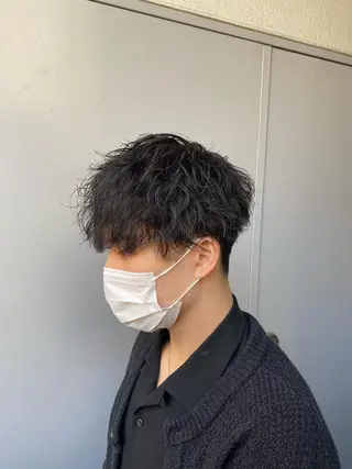 ショート パーマ メンズ 🟦ニュアンス/メン ズパーマ横浜🟦のヘアスタイル