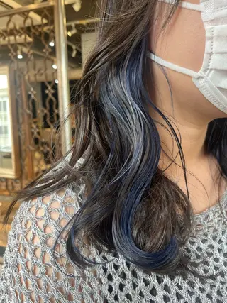 ミディアム カラー スタジオノル パーマ🌀あやなのヘアスタイル