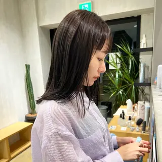 ミディアム カラー メンズパーマ/フェ ザーパーマ/古川晴輝のヘアスタイル