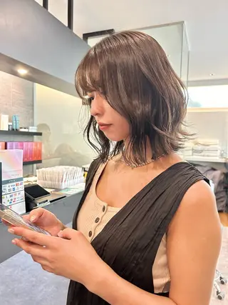 ミディアム パーマ 🎀ヘアセット透明感 /REINA🎀のヘアスタイル