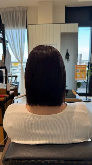 ミディアム メンズストレート⭐️ 髪質改善カラー⭐️のヘアスタイル