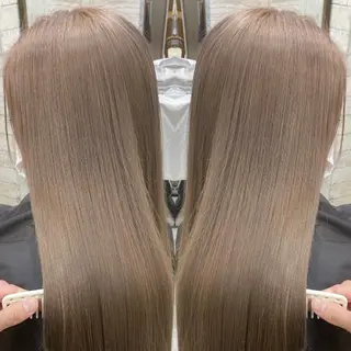 ミディアム カラー パーマ ヘアアレンジ メンズ キッズ ネイル マツエク・マツパ ハイライト、レイヤー カット/西梅田/中西のヘアスタイル