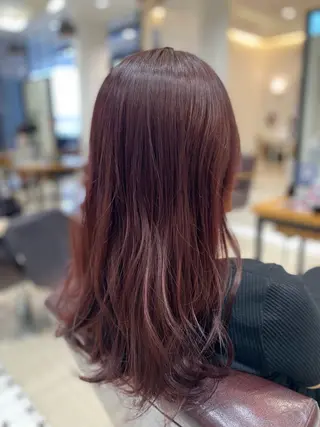 ミディアム 艶カラー/赤み消しカ ラー/yukiのヘアスタイル