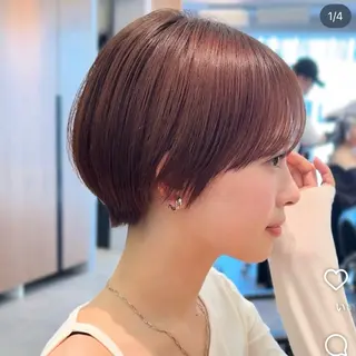 ショート 短めショート カットモデルのヘアスタイル