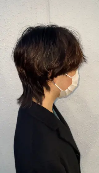 ミディアム 🎀ハイトーン/ 艶カラー/夕月🎀のヘアスタイル