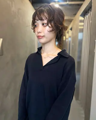 ミディアム パーマ salon village所属・ウルフカット🪽 レイヤー/髪質改善のヘアスタイル