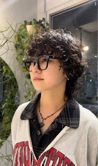 ミディアム パーマ パーマ/ボブ /レイヤー チヒロのヘアスタイル