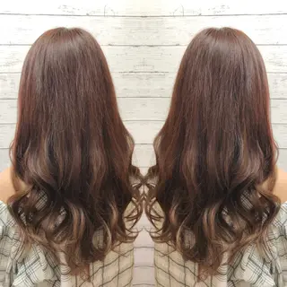 セミロング カラー 韓国ヘア🤍髪質改善 🇰🇷AKANEのヘアスタイル