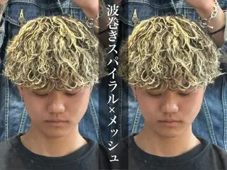 ショート パーマ メンズ パーマ職人DAIKI ツイスパ/波巻きのヘアスタイル