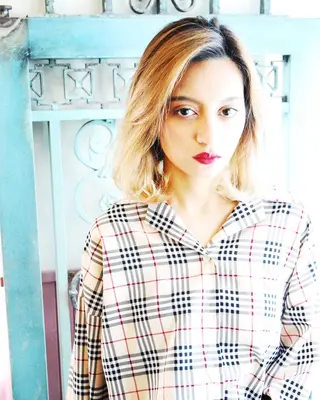 ミディアム カラー パーマ ヘアアレンジ 表参道Lise おおいしおりのヘアスタイル