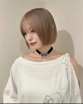 ショート カラー pele 梅田　annex所属・PELEハイトーン shinobuのヘアスタイル