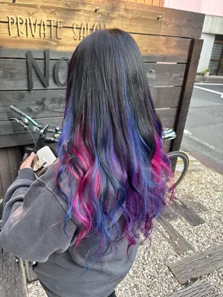 ロング カラー RAIA💎ケア ブリーチ＆パーマ💎のヘアスタイル