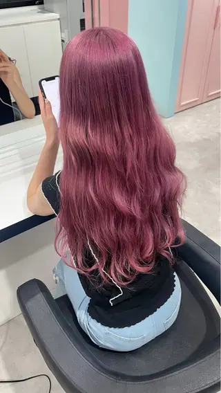 ロング カラー 韓国風艶カラー🪽 yuuna🪽🍨のヘアスタイル