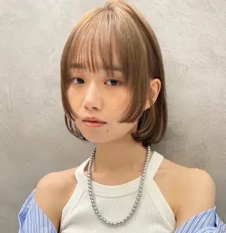 ショート カラー ボブ/縮毛矯正/美髪 髪質改善/大和田拓夢のヘアスタイル