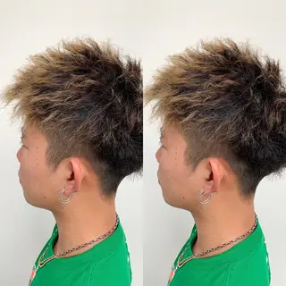 ショート パーマ 🌈艶ハイトーン🌈 心を込めます🤝涼介のヘアスタイル