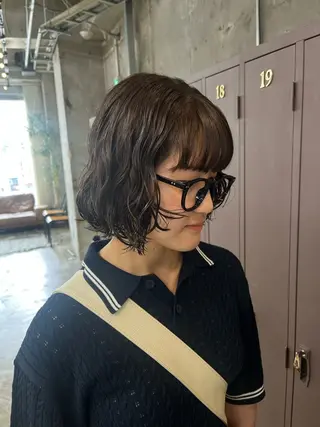 ミディアム パーマ/オリーブ/ 酸性ストレート/ゆなのヘアスタイル